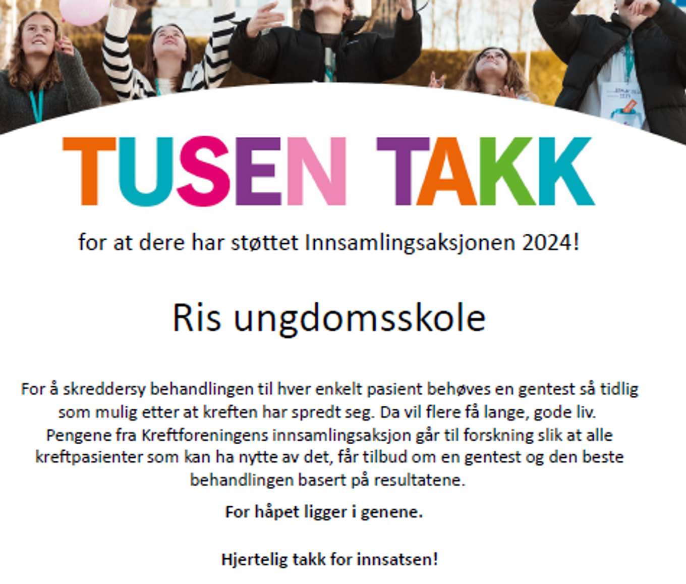 Innsamlingsaksjon Kreftforeningen