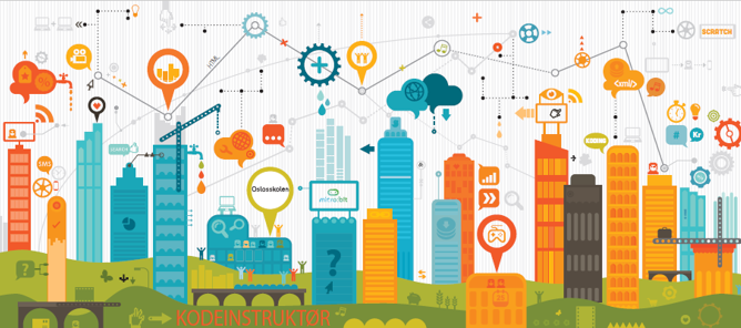 Logo for kodekurs i Osloskolen