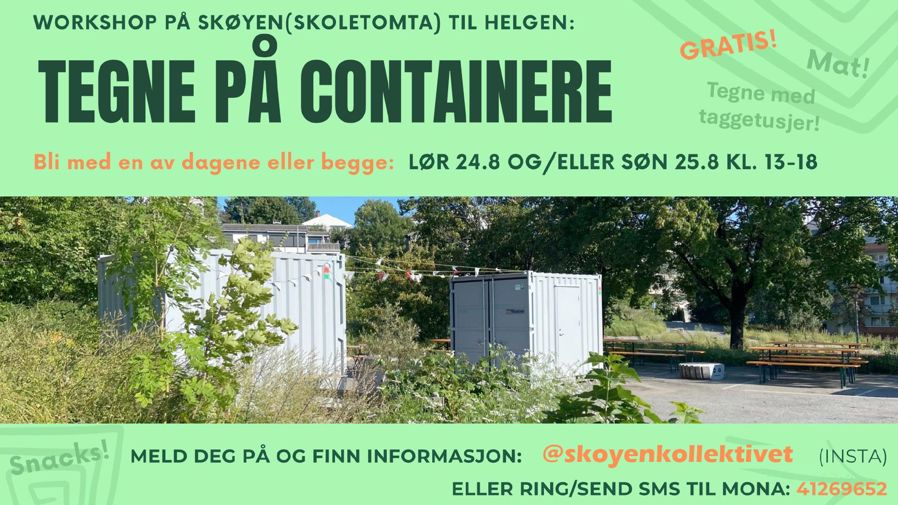 et skilt med et skur i bakgrunnen